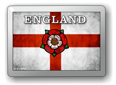 england flag and red rose fridge magnet